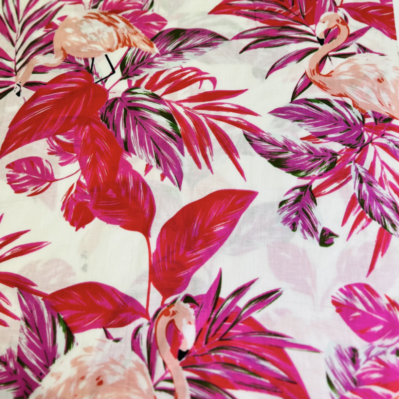 Flamingo Flock 100% cotton Bring a Tropical Touch to Your Clothing Projects Vibrant and Versatile Material for Quilting, Crafts, and More!